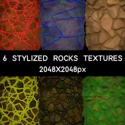 6 Stylized Roks Textures Texture