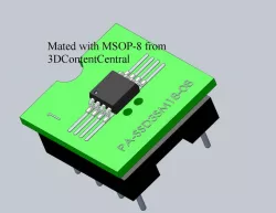 8 pin SSOP/ MSOP/ TSSOP to DIP adapter for electronic components, PA-SSD3SM18-08