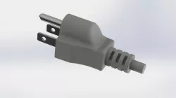 AC Power Cord (Electric wire plug end) - Three Prong grounded