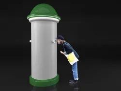 Advertising column with glasses 3D model