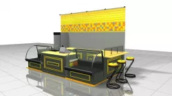 Airport fast food cafe 3D model