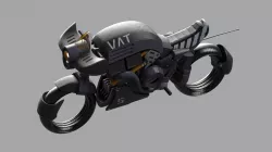Akira Police Motorcycle 3D model