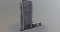 Amsterdam Crystal Tower Low-poly  3D model