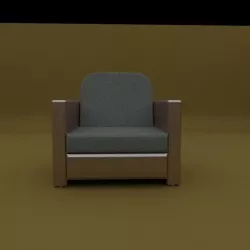 Armchair Low-poly  3D model