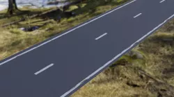 Asphalt Road Low-poly  3D model