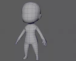 Base Chibi lowpoly highpoly Low-poly  3D model
