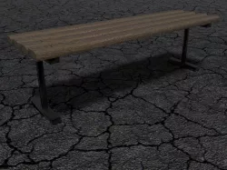 Bench Low-poly  3D model