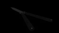 Black Balisong Knife Low-poly  3D model