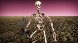 Bloody Skeleton Monster Low-poly  3D model