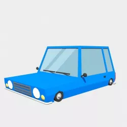 blue car 3D model