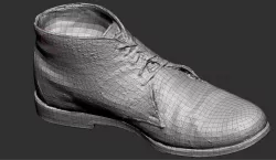 Blue Casual shoe Low-poly  3D model