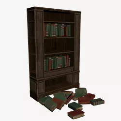 Bookcase Low-poly  3D model