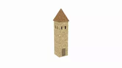 Castle tower Low-poly  3D model