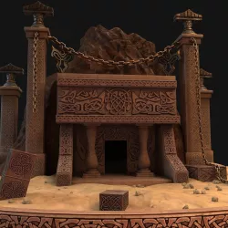 Cave entrance 3D model