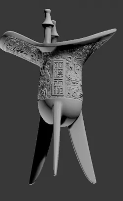 china Bronze ware Wine cup 3D model