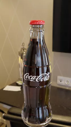 Coca cola bottle and glass 3D model