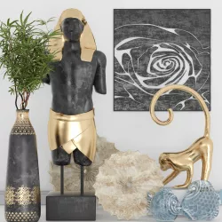 Collection of sculptures Egypt 3D model