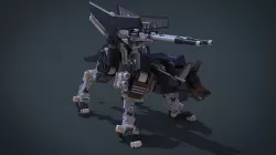 Command Wolf Low-poly  3D model