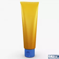 Cosmetic cream tube v 2 3D model
