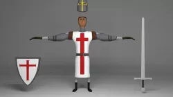 Crusader Low-poly  3D model