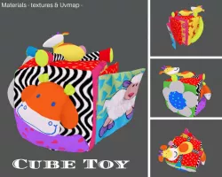Cube Toy Low-poly  3D model