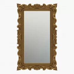 Curved rectangle mirror 3D model