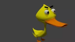 Cute and crazy duck uvmapped model 3D model