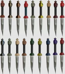 dagger pack Low-poly  3D model