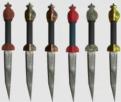 dagger pack Low-poly  3D model