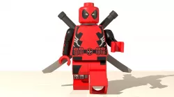 Deadpool Lego Character Low-poly  3D model