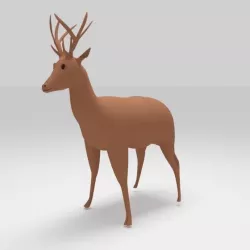 Deer jungle Low-poly  3D model