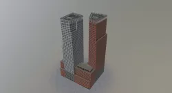 Den Haags Twin Towers Low-poly  3D model