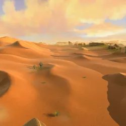 desert sand desert oasis wilderness 3D model