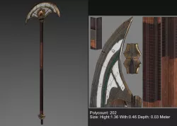 Egyptian Large Battle Axe 3D model