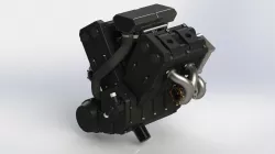 Engine V4 Biturbo 3D model