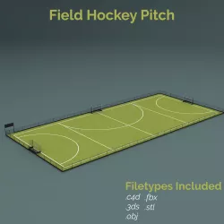 Field Hockey Training Pitch 3D model