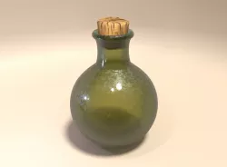 Flask Bottle Low-poly  3D model