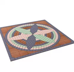 Floral design stone floor 2