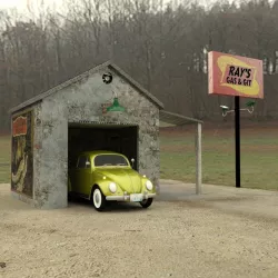 Gas N Git Station for DAZ Studio 3D model