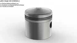 Gasoline Engine Piston with Video Tutorial
