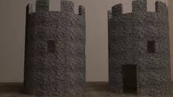 guard Spotlight Tower 3D model Low-poly  3D model