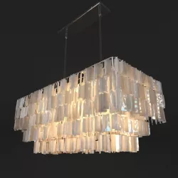 Hanging Capiz Chandelier 3D model