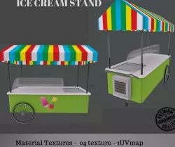 Ice Cream Stan Low-poly  3D model