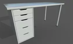 IKEA LINNMON ALEX Work Desk Low-poly  3D model