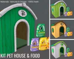 Kit Pet  Low-poly  3D model