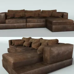 Leather sofa 3D model