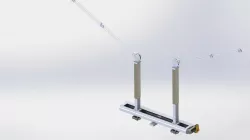Lifting arm for move in two side and height from 1m to 3m and width from 0.5m to 1.5m