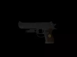 Lightning Hawk Pistol Low-poly  3D model