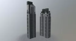 London Pan Peninsula Low-poly  3D model
