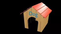 Low poly doghouse Low-poly  3D model